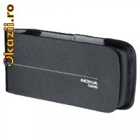 Husa din piele neagra pentru Nokia e71 foto