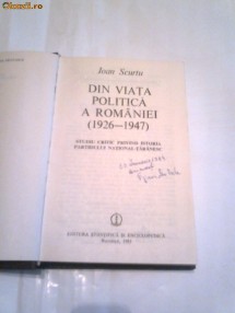 Ioan Scurtu - Din viata politica a Romaniei   ( 1926 - 1947 ) foto