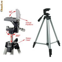 Trepied profesional foto video din aluminiu 165 cm cu husa foto