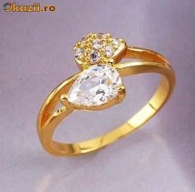 Inel placat cu aur 18K foto