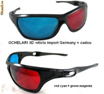 Ochelari 3d - Sticla! model red/cyan + green /magenta + CADOU! Buc/Provincie foto