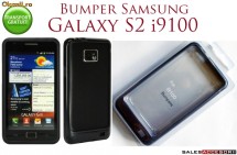 BUMPER NEGRU SAMSUNG I9100 GALAXY S2 + FOLIE ECRAN CADOU! - TRANSPORT GRATUIT! foto