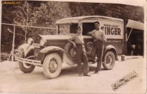 FOTO VECHE SLANIC MOLDOVA 1934-CARAVANA SINGER foto