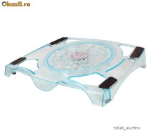 COOLER MASUTA LAPTOP CU UN VENTILATOR DE 16 CM USB ILUMINAT foto