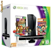 CONSOLA MICROSOFT XBOX 360 Slim  + KINECT + ADVENTURES + CARNIVAL + 3 LUNI XBOX LIVE foto