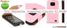 HUSA ELEGANTA SLIM ROZ TOC PIELE ECO PREMIUM + FOLIE CADOU SAMSUNG i9100 GALAXY S2 - TRANSPORT GRATUIT! foto