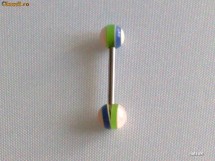Piercing pentru limba multicolor foto
