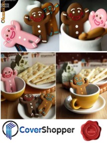 Gingerbread Man Cable Wrap Wire Tidy Earphone Winder Organizer Holder NEW foto