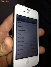 vand iphone 4s ALB 16 codat foto