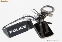 Breloc vintage POLICE nou cu eticheta si cutie pentru cadou, otel inoxidabil pret catalog 50 euro foto