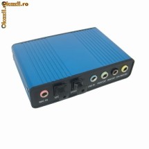 Placa de sunet 5.1 3D detalii tehnice: Interfata USB  laptop .Interfata USB   Compatibil cu orice caplculator / laptop foto