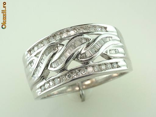 Inel aur alb montura deosebita 1.5CT DIAMANTE !!! foto mare
