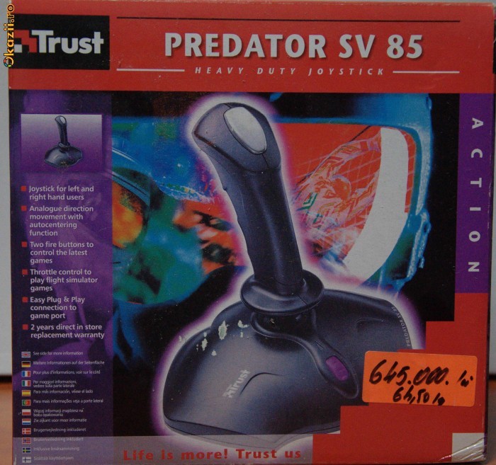 JOYSTICK - GAMEPAD -  TRUST PREDATOR - NOU foto mare