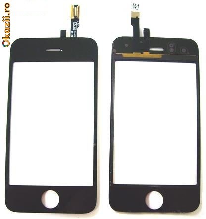 Touchscreen Touch Screen Geam Sticla Digitizer ORIGINAL Apple iPhone 3GS 8GB 16GB 32GB Black foto mare