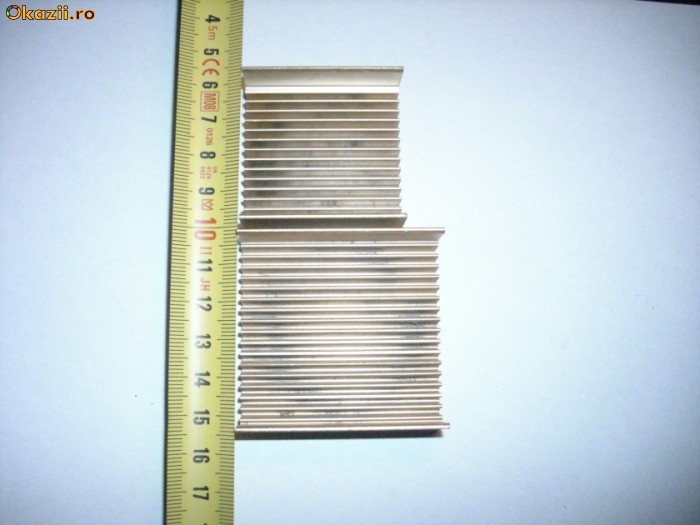 2 radiatoare aluminu galbene pt faner 5,5 si 4 cm foto mare