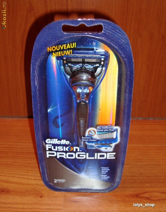 APARAT DE RAS GILLETTE FUSION PROGLIDE CU 2 REZERVE INCLUSE foto mare