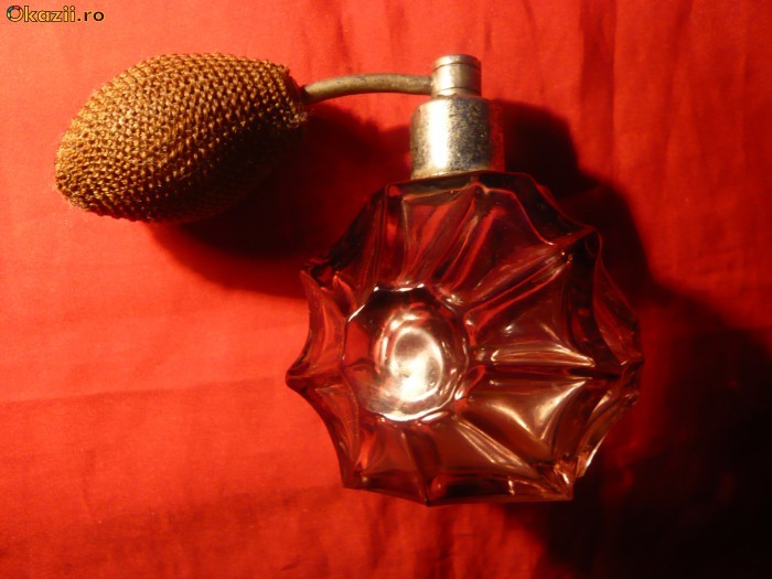PARFUMIERA STICLA BOEMIA - ART DECO-interbelica foto mare