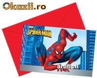 Invitatii de petrecere Disney pentru copii - SPIDERMAN foto mare
