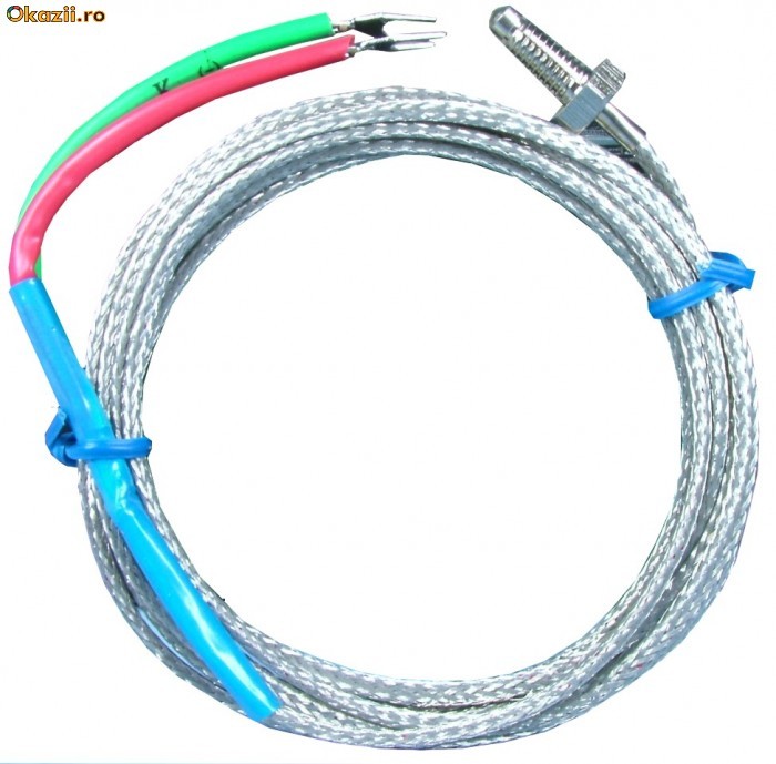Sonda de temperatura tip K - 0-400C, lungime cablu:4m-1372 foto mare