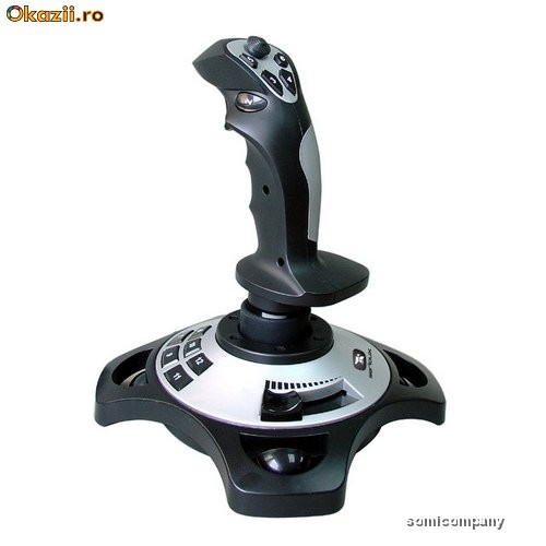 Joystick Serioux "Raider 4000", Vibration Feedback, 12 butoane, USB foto mare