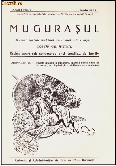 MUGURASUL - manifest legionar - 1937 - 10 buc. foto mare