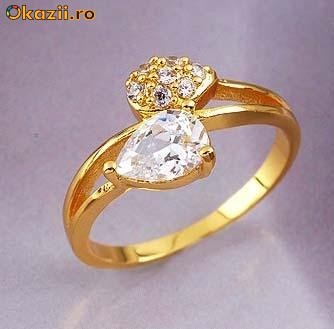 Inel placat cu aur 18K foto mare