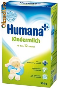 Lapte praf Humana kindermilch, 500 gr, din Germania foto mare
