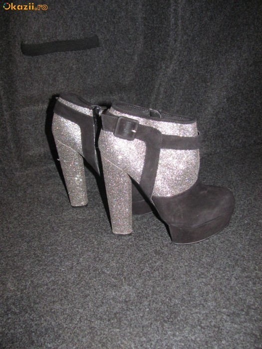 Botine TOPSHOP ASTRID GLITTER OFERTA foto mare
