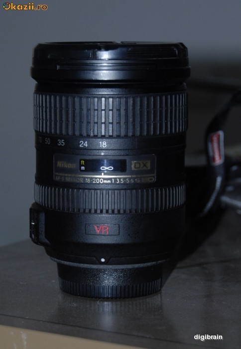 Obiectiv NIKON 18-200mm f/3.5-5.6G IF-ED AF-S VR DX - impecabil foto mare