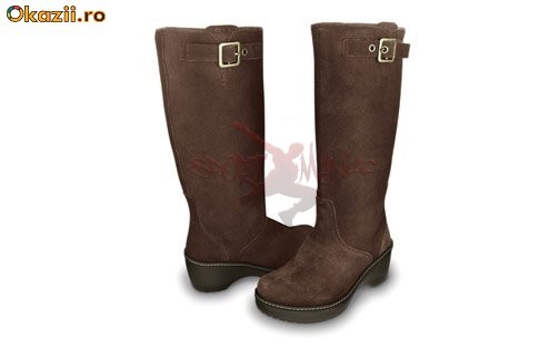 Cizme Crocs Cobbler high boot Espresso (158) foto mare