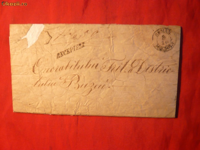 Plic preclasic sau clasic romanesc cu stamp.Roman-Moldova foto mare