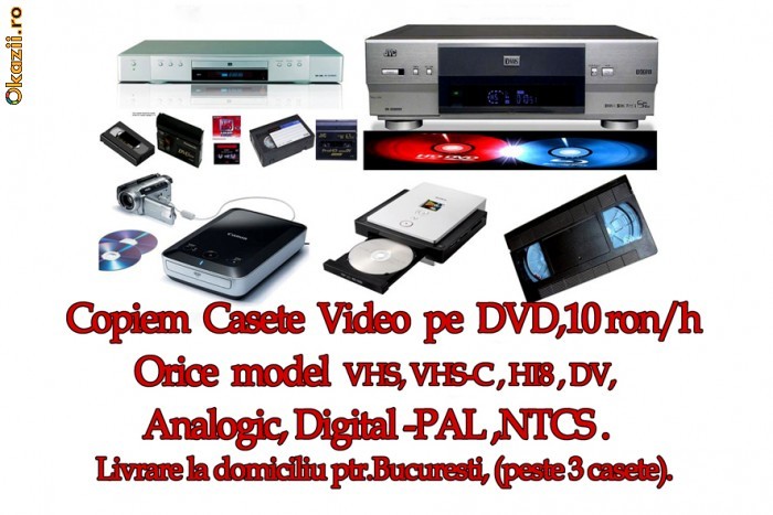 Copiez Casete Video pe DVD foto mare