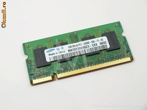 Ram Laptop 1 GB DDR2 PC5300 667MHz SODDIM Ram Laptop foto mare