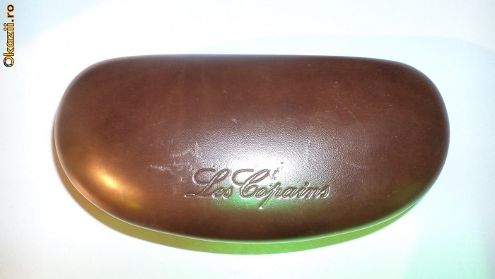 etui/toc ochelari cu inchidere tip balama , LES COPAINS ,100% ORIGINAL ,MADE IN FRANCE foto mare