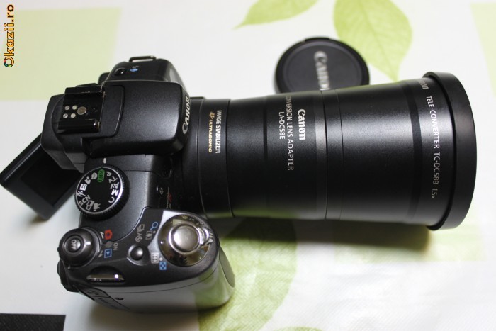 Camera foto CANON Power Shot S5  IS , cu obiectiv TC-DC58B ,husa case logic foto mare
