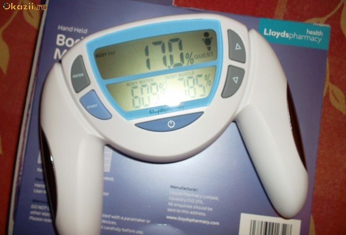 APARAT PENTRU MASURAREA BMI (BODY MASS INDEX) - IMC (INDEX DE MASA CORPORALA) - PROCENT DE GRASIME - APA - MUSCULATURA - SE VINDE LA PRET FINAL foto mare
