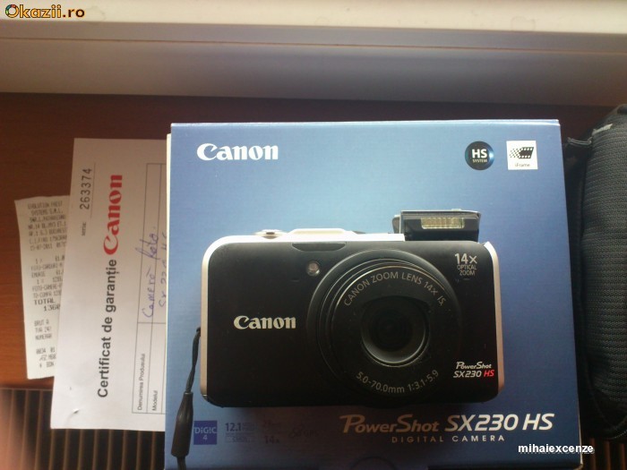 Vand Aparat Foto CANON SX230HS FULL HD cu GPS foto mare