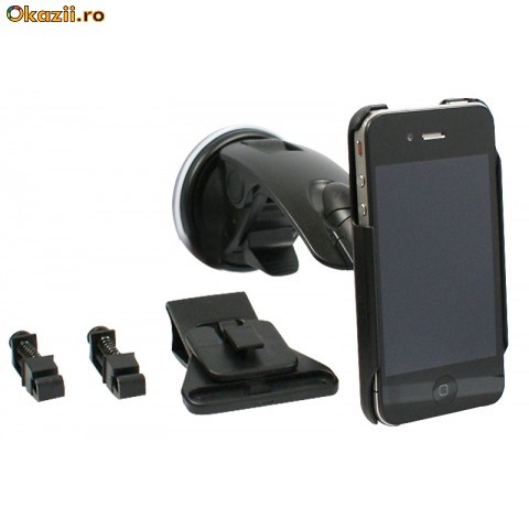 2 la pret de 1 - Suport auto cu ventuza dedicat Apple iPhone 4! foto mare