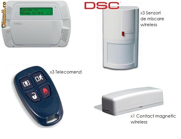 Kit sistem de alarma wireless DSC foto mare