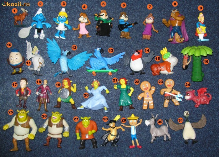 Asterix, Shrek, Madagascar, Rio, Ice Age, Kung Fu Panda, Disney, etc - Mc Donald's (Happy Meal) foto mare