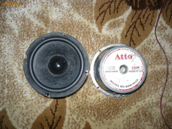doua difuzoare subwoofer ATTO 16 cm foto mare