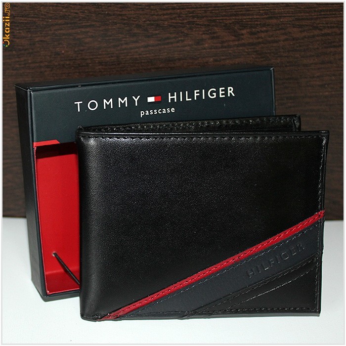 *** Portofel TOMMY HILFIGER, Barbati, PIELE, 100% AUTENTIC, 0091-4091/01 *** foto mare