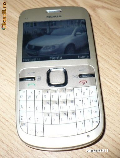 Nokia C3-00 Golden White - Impecabil - la cutie foto mare