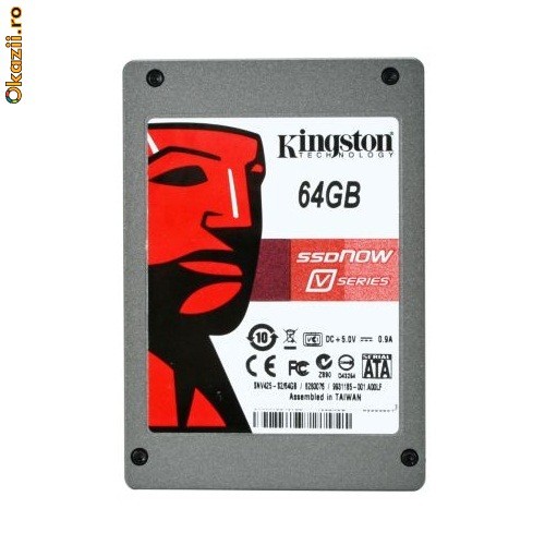 Kingston 64GB SSDNow V-Series SATA2 2.5 foto mare