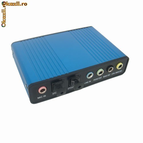 Placa de sunet 5.1 3D detalii tehnice: Interfata USB  laptop .Interfata USB   Compatibil cu orice caplculator / laptop foto mare