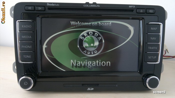 Navigatie RNS 510 SKODA RNS 510 COLUMBUS NAVIGATIE SKODA Octavia Fabia Roomster Yeti Superb (new) foto mare