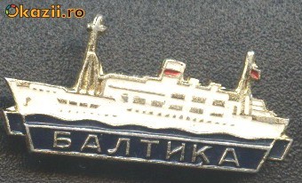Insigna Marina Vapor Baltica URSS foto mare